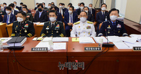 [포토] 국방위 출석한 합참의장 및 육·해·공 참모총장