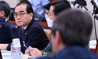 [포토] 이인영 장관 대북전단 관련 발언듣는 태영호