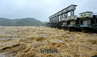 [포토] 北 황강댐 무단 방류, 직격탄 받은 군남댐 