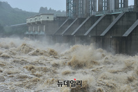 [영상] 北 황강댐 무단방류에... 군남댐, 13개 수문 개방