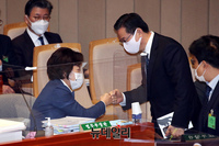 [포토] 인사 나누는 추미애-정성호