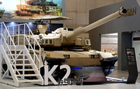 [포토] 방위산업전서 한화가 선보인 중동형 K2 전차