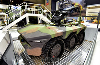 [포토] 현대로템이 선보이는 보병 지원용 다목적 무인차량 'HR-Sherpa'