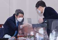 [포토] 인사 나누는 이인영-김홍걸