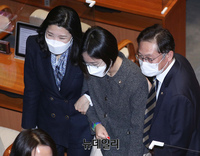 [포토] 회의장 떠나는 장혜영 정의당 의원