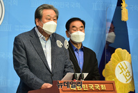 [포토] 야권 단일화 촉구하는 김무성-이재오