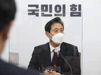 [포토] 기자회견 갖는 오세훈 국민의힘 서울시장 후보