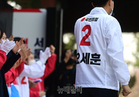 [포토] 서울시청 보이는 대한문서 지지호소하는 오세훈