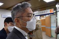 [포토] 허위사실 공표혐의 공판 출석한 최강욱 열린민주당 대표