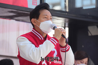 [포토] 영등포역 찾은 오세훈 서울시장 후보