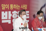 [포토] 발언하는 박형준 부산시장 후보