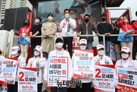 [포토] 종로 찾아 지지호소 하는 오세훈 후보