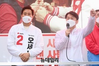 [포토] 오세훈 지원 나선 안철수 대표