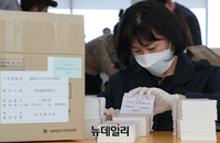 [포토] 4.7재보궐선거 본투표 용지 검수 작업