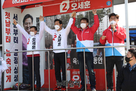 [포토] 정릉 골목유세 나선 오세훈 