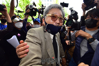 [포토] 독립유공자 유족 김임용 씨...광복회 상벌위원회 험난한 입장 