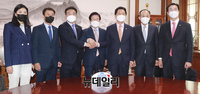 [포토] 회동 갖는 국회의장과 여야 원내대표
