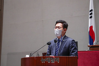 [포토] 재선의원 감담회 참석한 송영길 민주당 대표