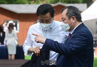 [포토] 대화 나누는 오세훈-김인호