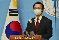 [포토] 전당대회 관련 발언하는 조해진 국민의힘 의원