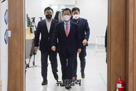 [포토] 소통관 찾은 주호영 국민의힘 당대표 후보