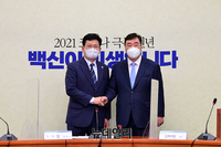 [포토] 싱하이밍 주한중국대사 만난 송영길