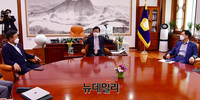 [포토] 회동 갖는 국회의장과 여야 원내대표