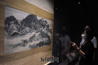 [포토] 이건희 콜렉션, 국립중앙박물관서 전시된 '인왕제색도'