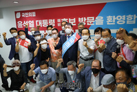 [포토] 국민의힘 은평갑 당원모집 캠페인 참석한 윤석열