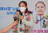 [포토] 수원시청서 열린 여서정 선수 동메달 봉납식