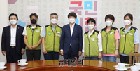 [포토] 전국보건의료산업노조 만난 이준석 국민의힘 대표