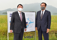 [포토] 국회 세종의사당 후보지 찾은 윤석열-정진석