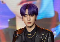 [포토] 보랏빛 헤어스타일로 컴백한 오메가엑스 제현