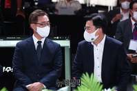 [포토] 행사장서 만난 최재형·황교안