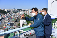 [포토] 신림1구역 찾은 오세훈 서울시장