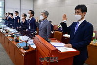 [포토] 증인선서 하는 권순만 한국보건산업진흥원장