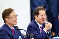 [포토] 대장동 의혹 특검 촉구하는 홍준표·최재형