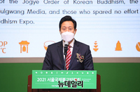[포토] 서울국제불교박람회 개막식서 인사말하는 오세훈 시장