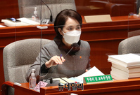 [포토] 예결위 출석한 유은혜 사회부총리 겸 교육부 장관