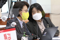 [포토] 대화 나누는 윤미향·강은미