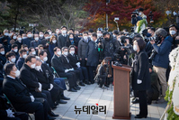 [포토] 故 김영삼 전 대통령 추모식, 발언하는 심상정 대선 후보