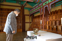 [포토] 전북 구민사 방문한 이재명 대선후보