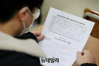 [포토] 수능 성적표 확인하는 수험생