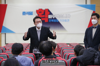 [포토] 전북지역 기자들 만난 윤석열