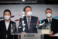 [포토] '성장·복지 선순환' 관련 발언하는 윤석열 후보