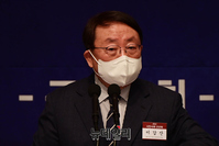 [포토] 2022 시민사회 신년회, 인사말하는 이갑산 회장