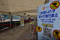 [포토] 확진자 4,000명 대, 한산한 선별진료소