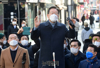 [포토] 이천 방문한 이재명 "대선 끝나도 '특검' 해야 돼"