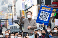 [포토] 광명 찾은 이재명 민주당 대선후보