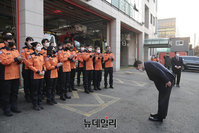 [포토] 안양소방서 찾은 윤석열 대선후보